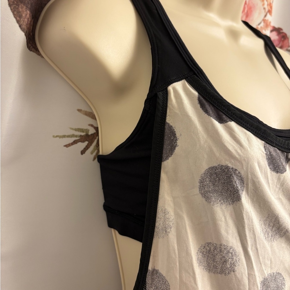Black and White Polka Dot Tank Top - Picture 2 of 6